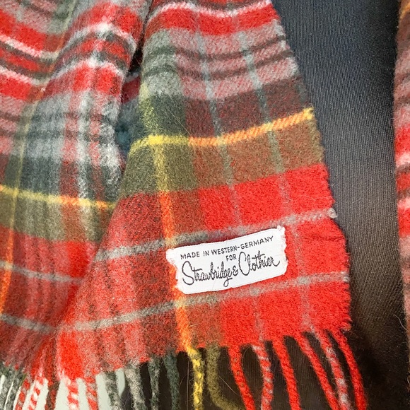 Vintage 60s Wool Plaid Scarf - Picture 2 of 3